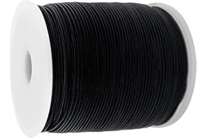 esnado Lederschnur Rund - 1 mm. Schwarz. 5 Meter | ECHTES Leder | pflanzlich gegerbt | ideal für die Herstellung von Schmuck und Armbändern, Basteln oder Dekorieren, DIY-Projekte, Mittelalter