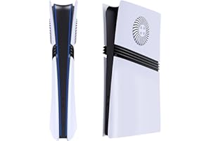 Hzxkqmil Wymienna Płyty Obudowy dla PS5 Pro Konsoli, Płyty Boczne Niestandardowa Skorupa z Otworami Wentylacyjnymi Obudowa ABS Akcesoria dla PS5 Pro Digital Edition, Biały