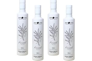 JAVIOLIVA ACEITE DE OLIVA VIRGEN EXTRA JAVIOLIVA – PACK 4 Botellas AOVE PREMIUM Picual – COSECHA TEMPRANA 2025/26 – Prensado en Frío – 2 Litros Total – Ideal para Uso Profesional y Lotes.