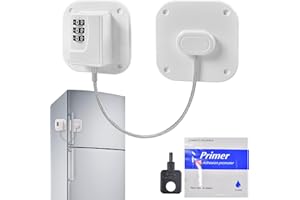 FGEN Kühlschrank Schloss,mit Digitalem Passwort,für-Kühlschrankschloss Ohne Bohren Waschmaschinen,Schränke,Kleiderschränke, Toiletten, Weinkühler,Fenster,für Kinder unter 5 Jahren(Weiß)