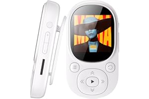 MECHEN 64GB Clip Lettore MP3 Bluetooth 5.3, Lettore Musicale Sportivo Portatile con Registrazione Radio FM Pedometro, Senza Altoparlante Incorporato (Bianco)