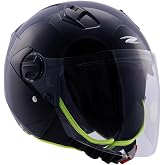 ZEUS-ZS 213 A&ccedil;ık Motosiklet Kaskı Pearl Black S