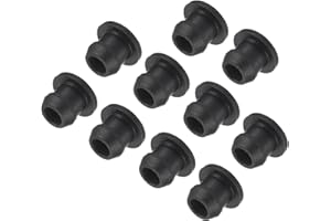 sourcing map Silicone Snap in Locking Hole Plugs,Rubber Panel Seal Cover Flush Type Panel Round for Kitchen Rubber Bulkheads Waterproof Sealing Plugs 7mm/0.3 Inch Diameter Black,Pack of 10