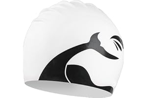 Lin's Liliana Cuffia da nuoto per uomo e donna, in silicone impermeabile di alta qualità, unisex, comoda vestibilità