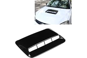 Gedourain Copertura della Presa d'Aria del Cofano, Materiale ABS della griglia di sfiato del Cofano per Il restauro dell'auto(Bright Black)