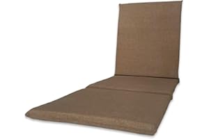 ‎IL TUO ARTIGIANO DESIGN Il Tuo Artigiano Design Gepolsterte Auflage für Sonnenliege, handgefertigt, komplett abnehmbar, hergestellt in Italien, 190 x 60 cm (Beige)