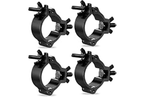 PORFOYO Traversen Klammern,4 Stück 48-52 mm Bühnenbeleuchtungsklemme,Traversen Haken,Trussaufnehmer Für Bewegliche Bühnenlichter Und Scheinwerfer,200KG Ladekapazität