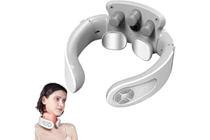 ZEBBYEE Massaggiatore Collo Cervicale, Massaggiatore Collo Vocale Intelligente con Terapia Calore 42°C, 5 Modalità e 15 Livelli, Impulsi Elettromagnetici Massaggiatore per Uso Domestico in Ufficio