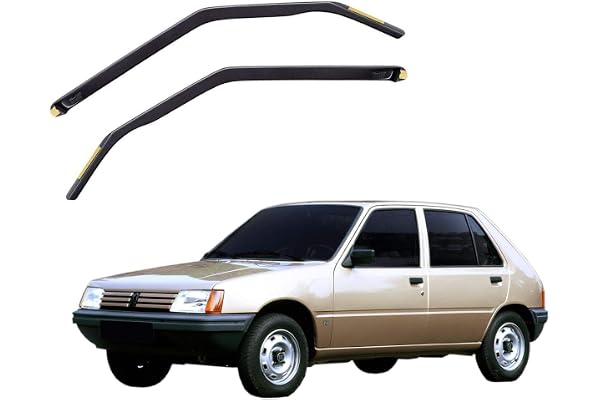 J&J AUTOMOTIVE | Heko Deflecteurs d'air Déflecteurs de Vent Compatible avec 205 4P. Berlina 1984-1998, Ensemble 2 pcs, Aérodynamique, Montage Facile