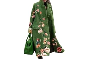 BAIXIAOCHI Cappotto A Maniche Lunghe Autunno E Inverno Da Donna Cappotto Di Lana Con Risvolto Grande Pied De Poule Di Media Lunghezza