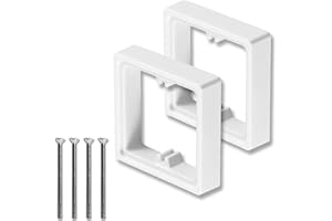 INNOVESS Single Socket Spacer 20mm, Electrical Outlet Extender Box with 40mm Screws, Light Switch Spacer, Switch Spacer Box for Home Office School Wall Installation (2set - Single Socket Spacer 20mm)