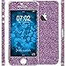 Produktbild 1 x Glitzer-Folienset für Apple iPhone 5 / 5s / SE lila PhoneNatic Schutzfolien