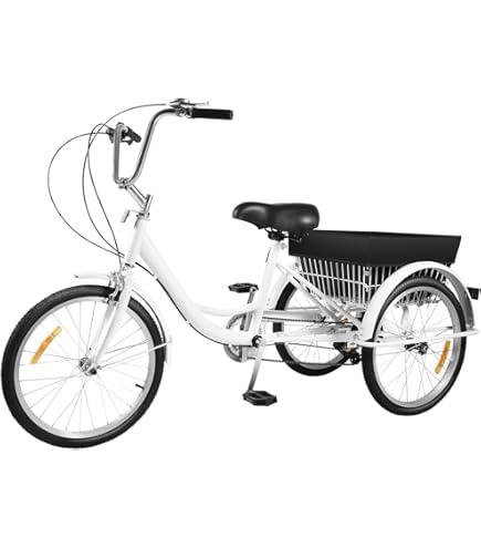 Tricycle 20 Pouces Pour Adulte 3 Roues Avec Panier Pour Les