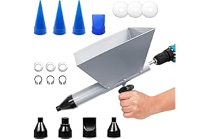 TECHEXTRA Fugatrice pistola elettrica per stucco con 8 ugelli rimovibili, pistola per malta elettrica portatile, a forma di imbuto per giunti di malta, strumento di sigillatura, pistola per fughe