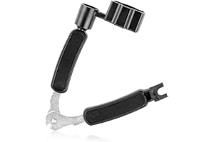 GLADFRESIT 3-in-1 Multifunctional Guitar Tool String Winder and Cutter Cutters Winders for Banjo Mandolin Ukulele Black