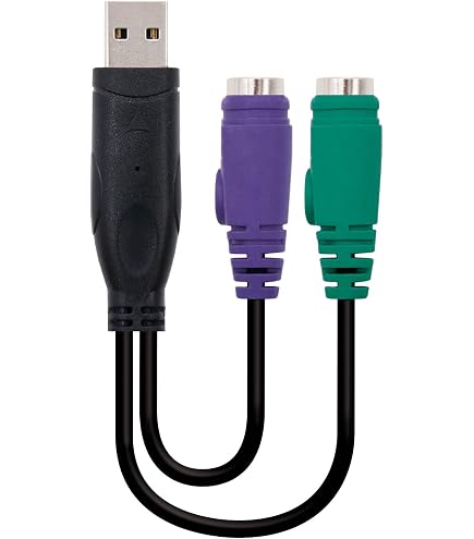 Adaptador PS2 A USB - Para Teclado/Ratón Antiguos (Blanco)
