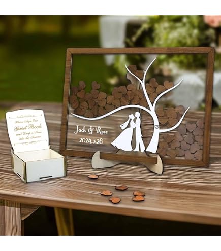 Libro Degli Ospiti 3D In Legno Manschin Laserdesign, Motivo Albero, Ricordo Elegante Per Matrimonio