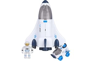 Siairo Space Shuttle - Razzo Giocattolo Spaziale per Bambini e Ragazzi, Giocattolo Educativo Scientifico con Astronauti Figure (Blu)