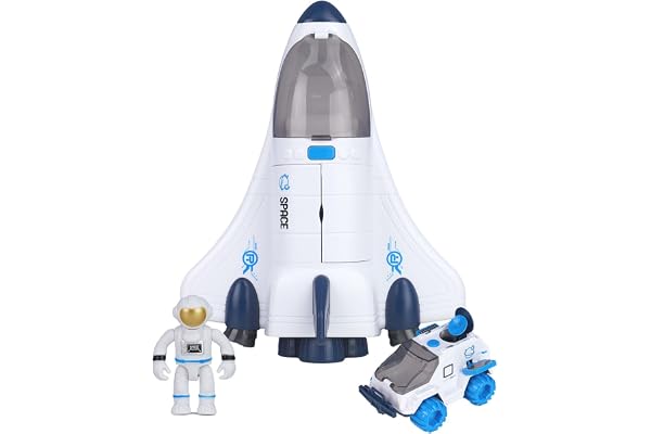 Spatiale Fusée Jouet Vaisseau Spatial Jouet avec son Space Rover jouets de l'espace Cadeau d'anniversaire pour enfants