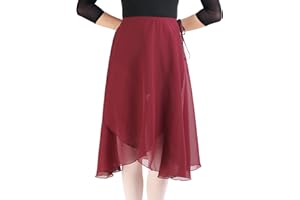 Bezioner Long Ballet Skirt for Women Sheer Dance Wrap Skirt Dancewear for Adult