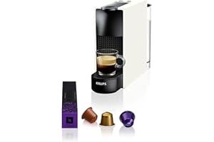 ‎NESPRESSO Nespresso Krups Essenza Mini Kaffeekapselmaschine – für Espresso und Lungo, 19 Bar für volles Aroma, ultrakompaktes Design in Weiß, ideal für kleine Küchen, energiesparend mit Auto-Off, Modell XN1101
