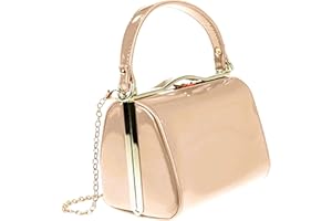 UShopUK Top Handle Patent Leather Cross Body Bridal Prom Wedding Evening Party Clutch Hand Bag