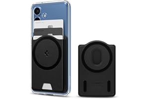 Spigen Valentinus MagFit+ Cartera Magnética 3 Tarjetas Funda Compatible con Funda magnética de Samsung Galaxy S25, S25 Ultra, S25 Plus, S25 Edge y Z Fold 7 - Negro