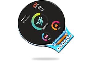 SB COMPONENTS RoundyPi - Pantalla LCD redonda compacta de 1.3 pulgadas basada en microcontrolador RP2040 pantalla de resolución 240 × 240 con controlador GC9A01 e interfaz SPI