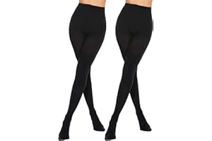 DUCMODA Women's High Waist 80 Denier Soft Elastic Semi-Opaque Solid Color Run Resistant Footed Tight