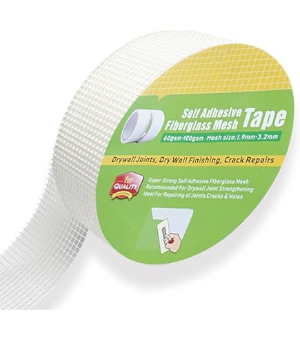 Nastro A Rete In Fibra Di Vetro Vetrineinrete&reg; - Adesivo, Per Rinforzo Intonaco E Anticrepa, 5cm X 45m