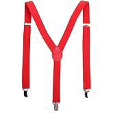 Boolavard Women Men Unisex Adjustable Clip Trouser Suspenders Suspenders And Back Fully Elastic