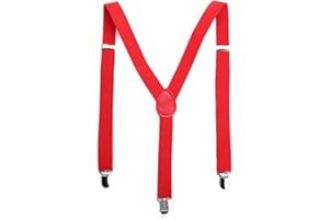 Boolavard Męskie damskie długie szelki w kształcie litery Y Style 3 klipsy elastyczne wąskie jednokolorowe i kolorowe z różnymi motywami