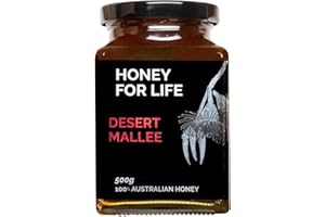 Strong Active Honey | Desert Mallee TA20+ / MGO 800+ | Stronger than Manuka Honey Medical Grade | Raw Honey in Glass Jar (No Micro Plastics) - Cold Pressed & Unpasteurised | Honey for Life (500 g)