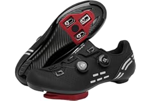 XUANKE Road Cycling Shoes Mens SPD-SL/SPD/Delta/KEO Compatible with Peloton Bike Indoor Outdoor Road Bike Riding Shoes Men's & Women's Black MTB