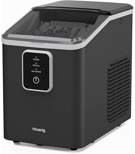 HOMCOM IJsblokjesmachine, ijsmaker, 12 kg/dag, 9 stuks/6-12 minuten, 1,8 l ijsblokjesmaker met 1,7 l watertank, 2 ijsblokjesmaten, ijsschep, mand voor keuken, feest