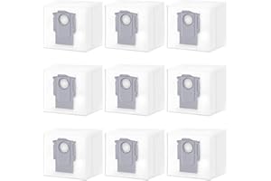 Liveryde 9 Sacs compatibles avec Roborock S8+, S8 Pro Ultra, S7 Pro Ultra, S7 MaxV Ultra, S7 Max Ultra, Q8 Max+, Q7+, Q7 Max+, Q5+, Q5 Pro+, Q10 S5+ / X5+, Q7 L5+ / M5+, 9 sacs à poussière