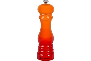 ‎LE CREUSET Le Creuset Salzmühle, ABS-Kunststoff, 6,2 x 6,2 x 20,8 cm, Keramik-Mahlwerk, Ofenrot, 96002000090000