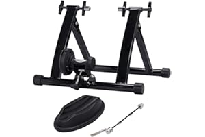 Yaheetech Bike Trainer Stand Indoor Bicycle Turbo Trainer, Foldable Cycle Training Stand Magnetic Resistance Bicycle Exercise Trainer with a Quick Release Skewer, Max Load 120 kg