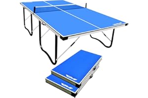 ALPIKA 9FT Professional table tennis Indoor Outdoor Table Tennis Table Portable Table Tennis Table, 10 Minute Quick Assembly Adjustable Ping Pong Table with Single Player Playback Mode and Net