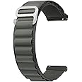 ACM Watch Strap Nylon Loop 22mm Compatible with Michael Kors Gen 5 Access Bradshaw 2 Smartwatch Sports Hook Band Grey