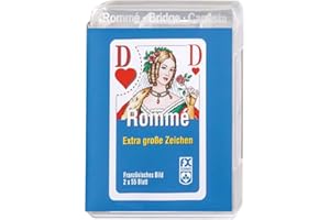 F.X. SCHMID Ravensburger 27074 - Rommé Bridge Canasta, Kartenspiel-Klassiker mit großen Eckzeichen