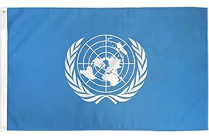 AZ FLAG Bandiera ONU 150x90cm - Bandiera ORGANIZZAZIONE delle Nazioni Unite 90 x 150 cm