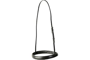 Kincade Muserolle classique unie surélevée Cavesson, Noir/blanc, Pony