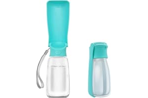 NINGESHOP 550ML Bouteille d'eau pour Chien Chat, Bouteille d'eau Portable pour Chien, Pliable Gourde Chien, Gourde Chien Promenade - pour Les Voyages, Camping Le Randonnée - légère et étanche