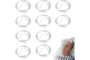 Sauerstoffbrille Nasenbrille Sauerstoffschlauch aus Silikon: Nizirioo 10 Stücke Nasenbrille Sauerstoffbrille mit 200cm O2-Schlauch für Sauerstoffgerät Atemtherapie- und Inhalationsgeräte