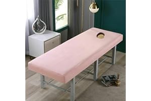 QIGEN LTD 1pcs Massage Bed Cover,Massage-Table/Beauty Couch Cover For Massage Tables Treatment Protection,Waterproof,Oil Resistant for 70cm or Less Massage Bed (Pink)