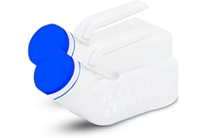 ViraCare 2 x Male Urinal Bottle 1000ml | Pee Bottles For Men | Spill-Proof & Portable | Pee Containers for Bedridden And Elderly | Secure Cap & Measuring Scale | (1 Pack of 2)