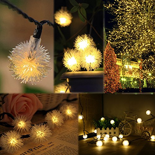 Solar Lichterkette, Ubegood 20er LED Solarleuchten, Solar String Lights Außenbeleuchtung, Wasserdicht Outdoor LED Lichter für Weihnachten Party, Heim, Hof, Garten, Hochzeit, Geburtstag (Warme Weiße) - 3