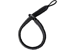 Modonghua Paracord Kameragurt, Kamera-Handschlaufe, Handschlaufe, Kamera-Handschlaufe für alle spiegellosen Kameras, DSLR, SLR und Camcorder mit runder Lochschnittstelle für Fotografen(Schwarz)