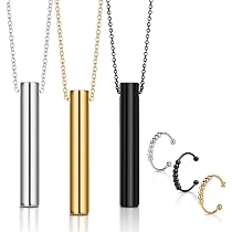 Collier Respiratoire Zenless Pour La Gestion Du Stress - Résistance Douce, Design Noir Discret, Pour La Respiration Consciente Et La Relaxation - 9